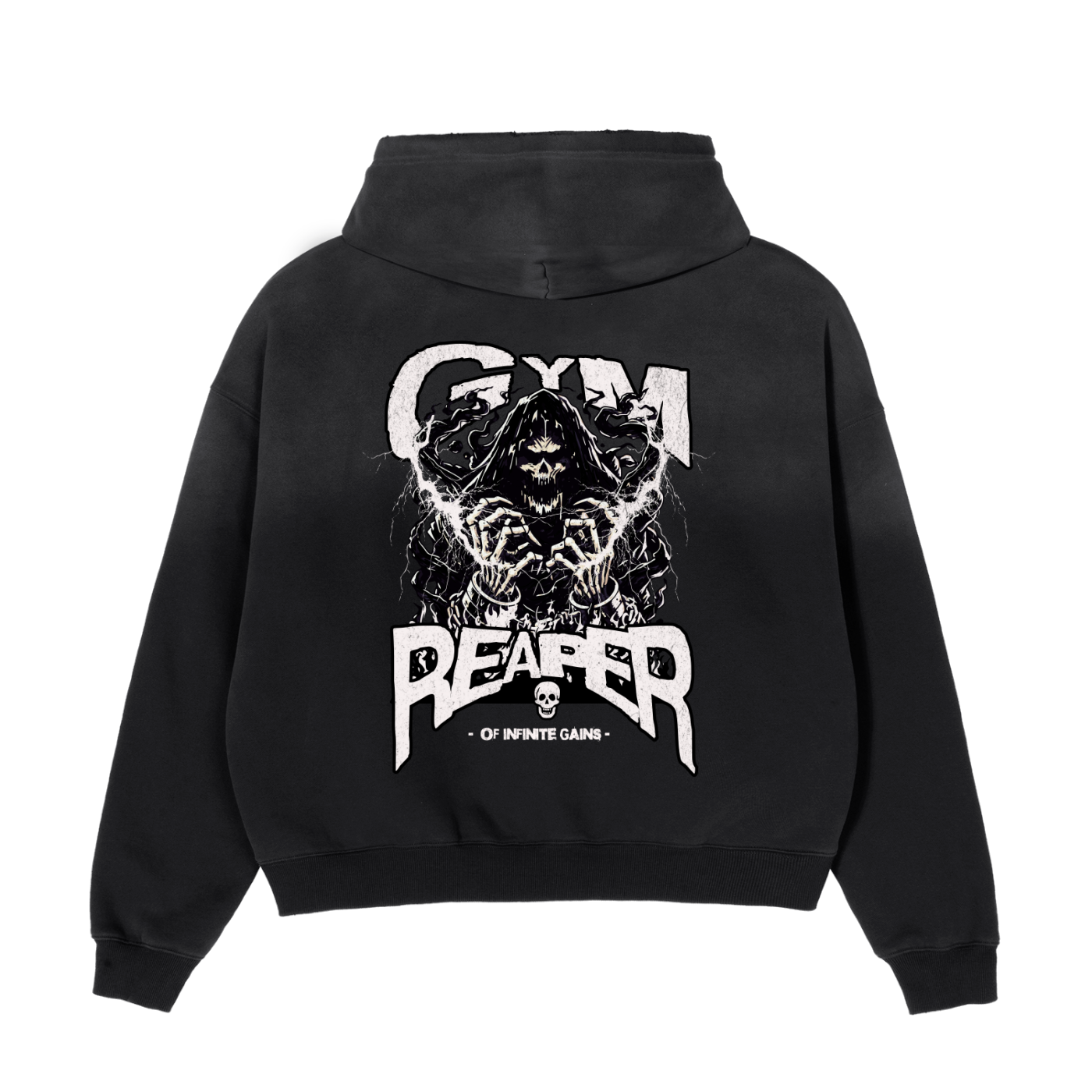 UC- GYM REAPER Men's Frayed Sunfade Boxy Hoodie