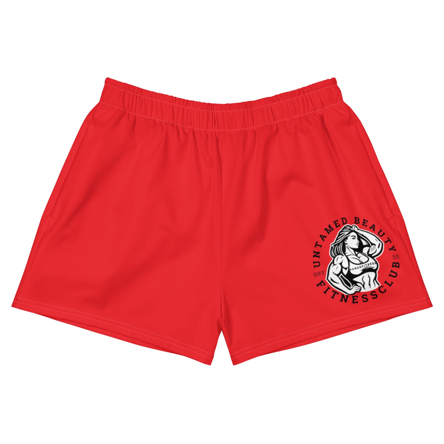 UNTAMED BEAUTY POWER FITNESS CLUB - Women’s Athletic Shorts