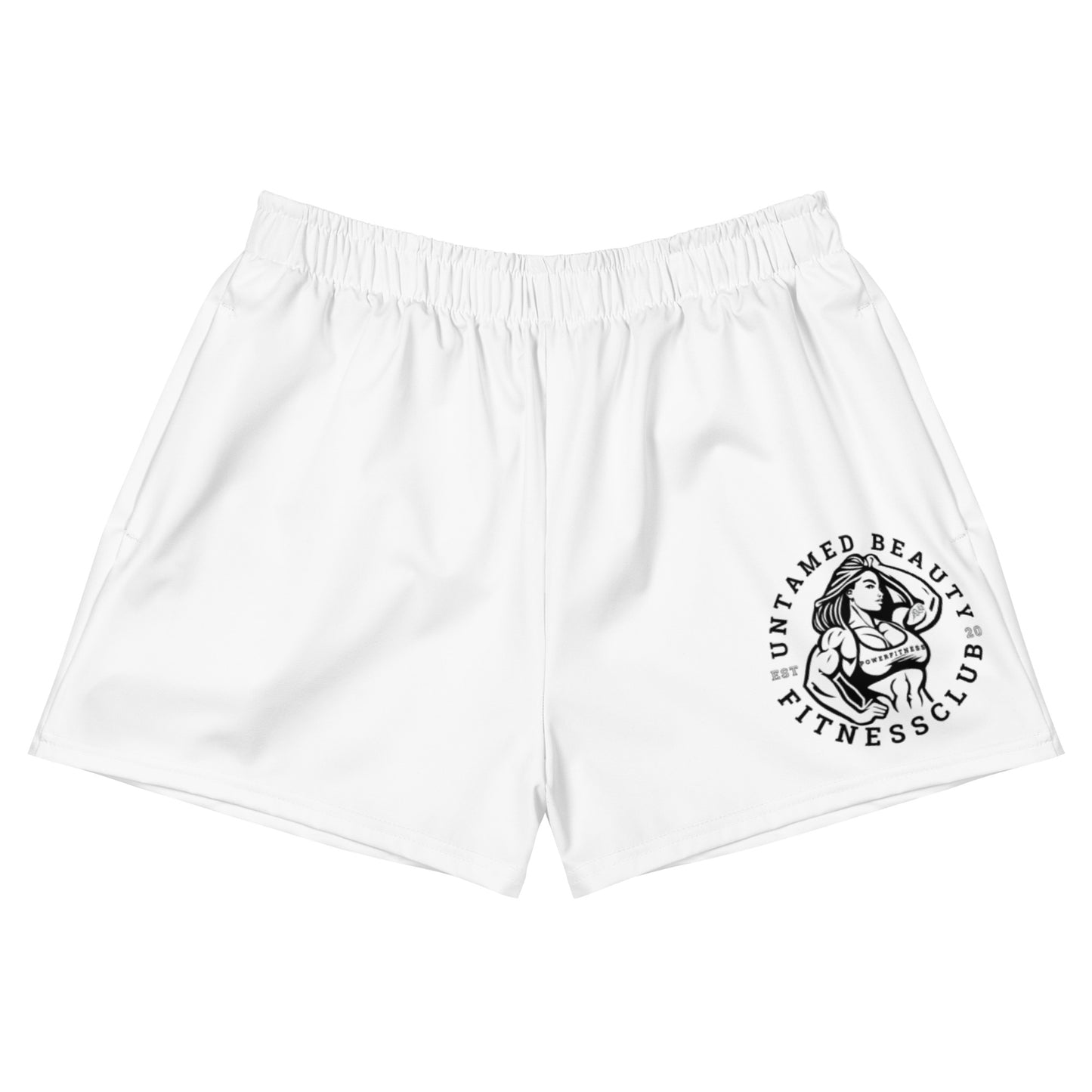 UNTAMED BEAUTY POWER FITNESS CLUB - Women’s Athletic Shorts