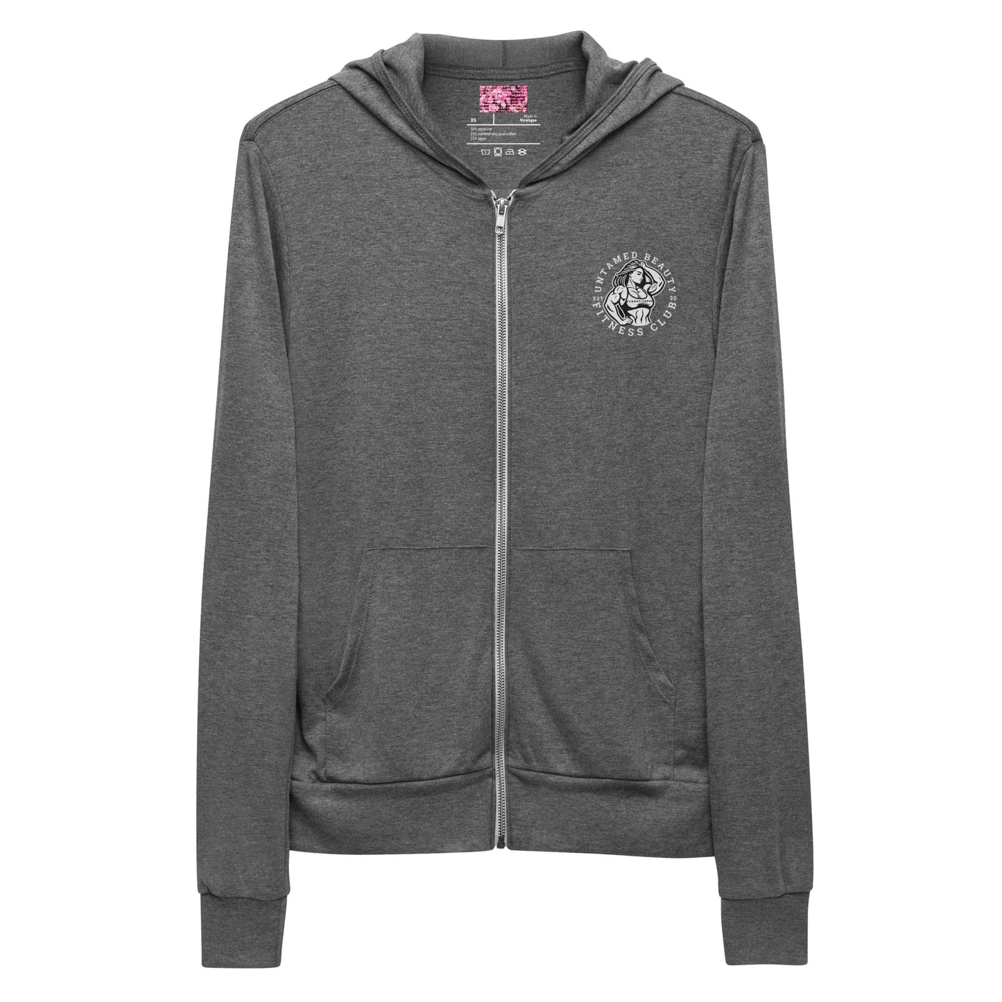 UNTAMED BEAUTY FITNESS CLUB - Unisex zip hoodie