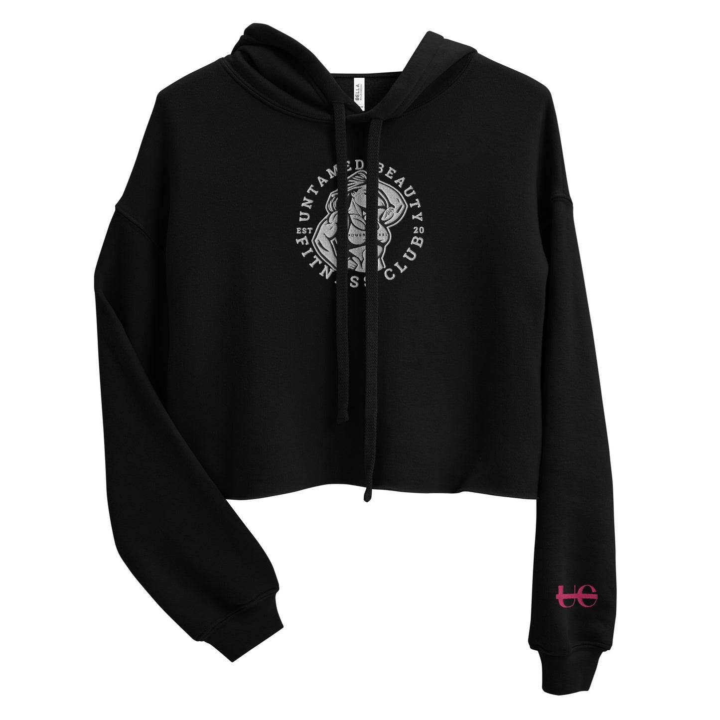 UNTAMED BEAUTY FITNESS CLUB - Crop Hoodie (emblem)