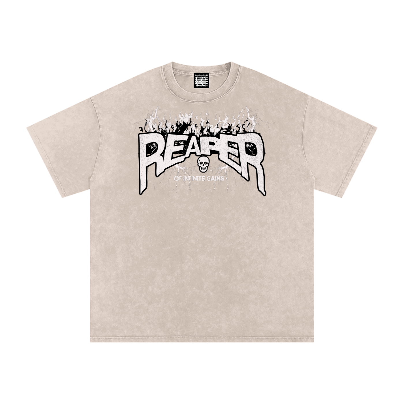 UC GYM REAPER - Mens Acid Wash Oversize T-Shirt
