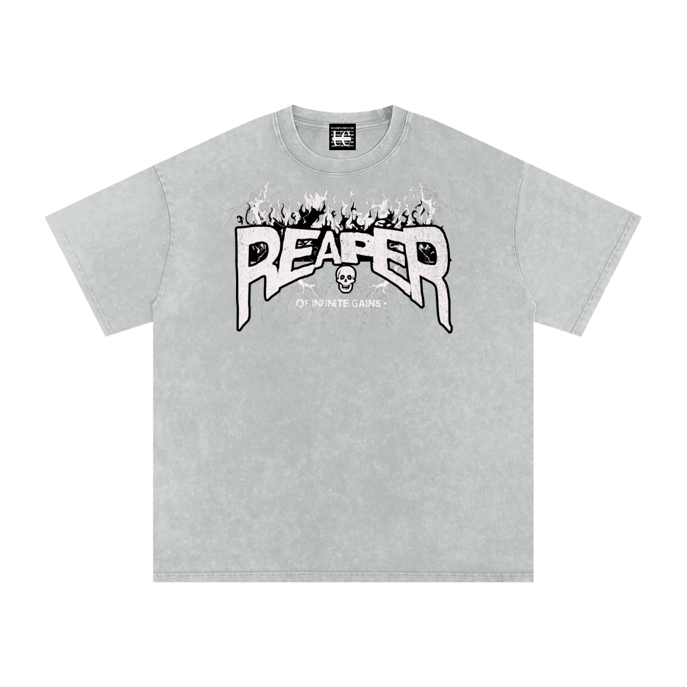 UC GYM REAPER - Mens Acid Wash Oversize T-Shirt