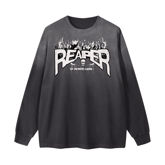 UC-GYM REAPER Men's Vintage Washed Long Sleeve Tees
