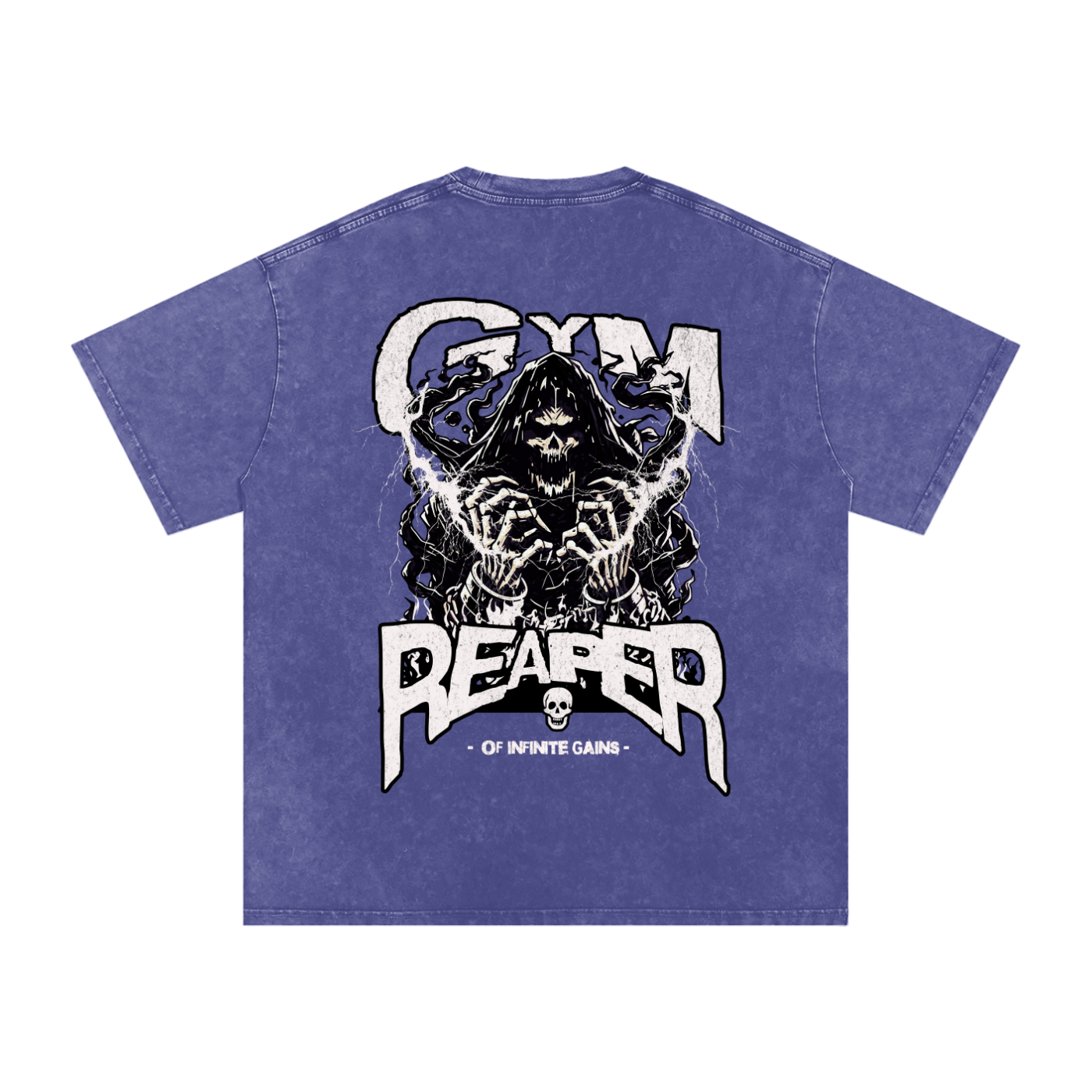 UC GYM REAPER - Mens Acid Wash Oversize T-Shirt