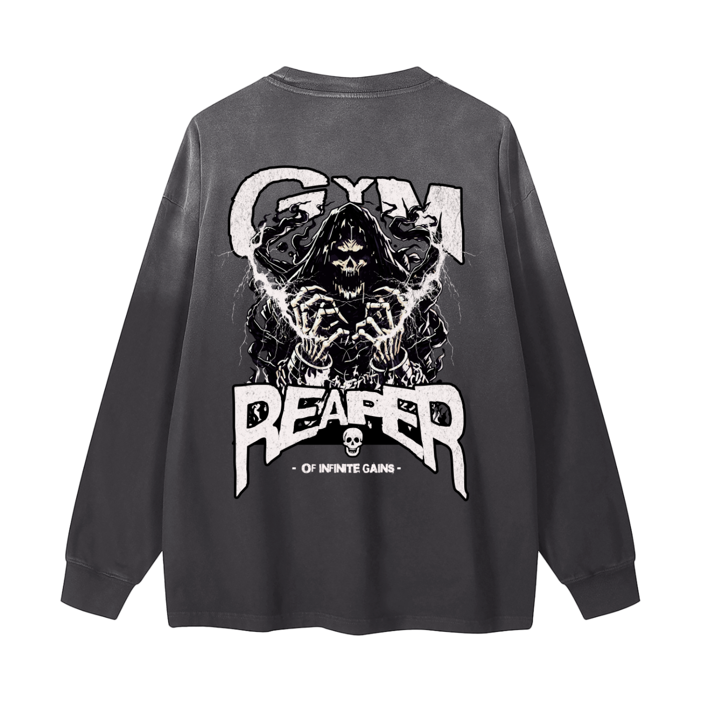 UC-GYM REAPER Men's Vintage Washed Long Sleeve Tees