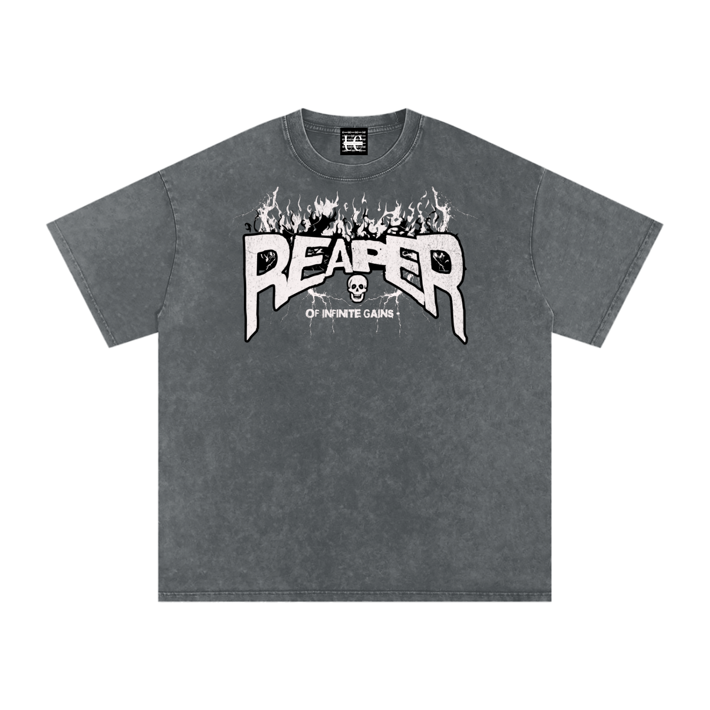 UC GYM REAPER - Mens Acid Wash Oversize T-Shirt