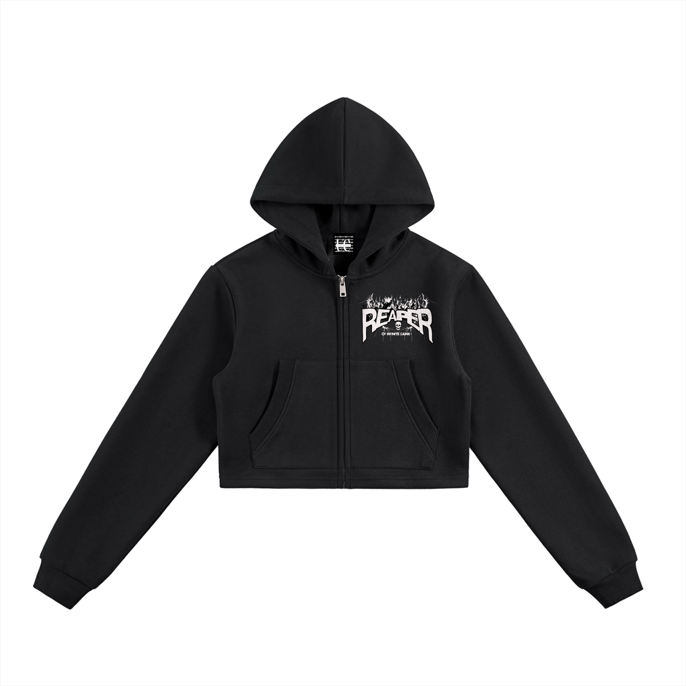 Essential Cropped Zip-Up Hoodie