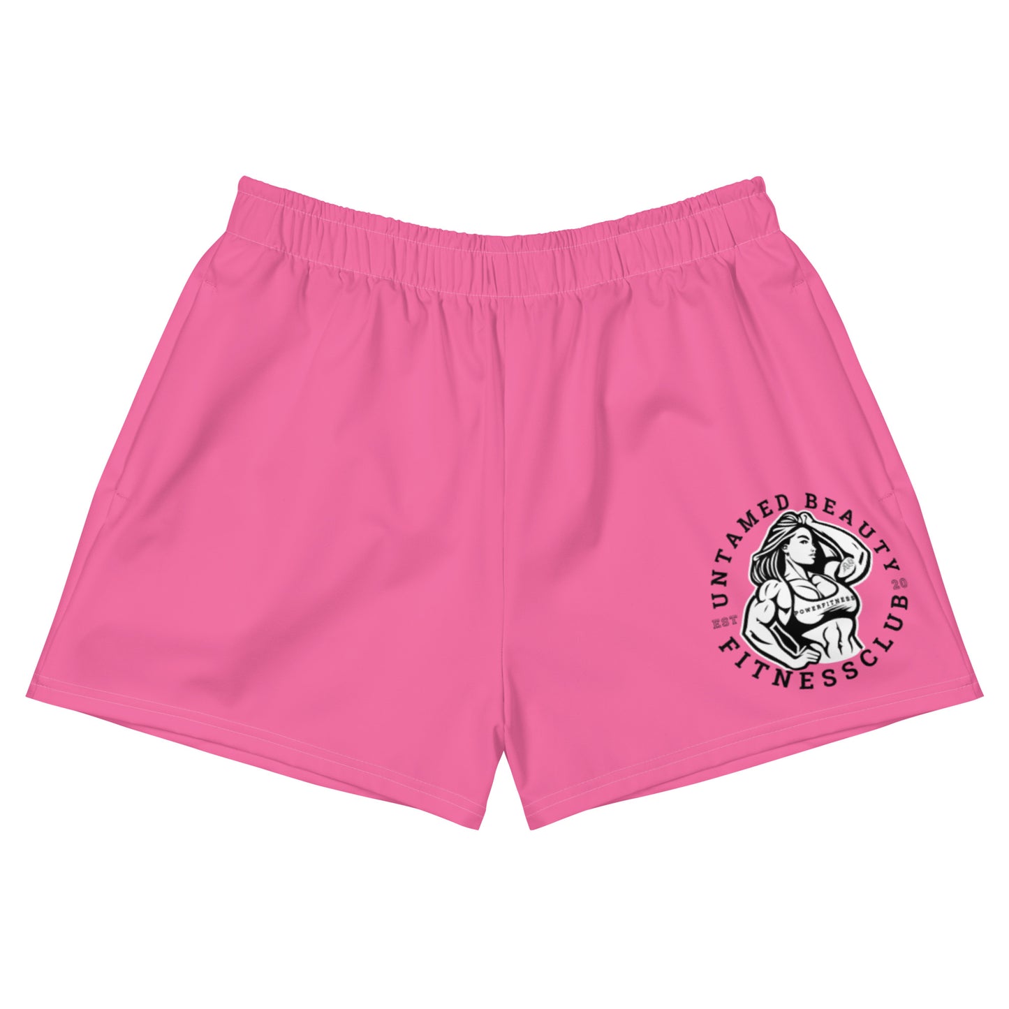 UNTAMED BEAUTY POWER FITNESS CLUB - Women’s Athletic Shorts