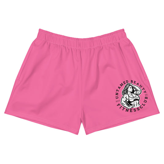 UNTAMED BEAUTY POWER FITNESS CLUB - Women’s Athletic Shorts