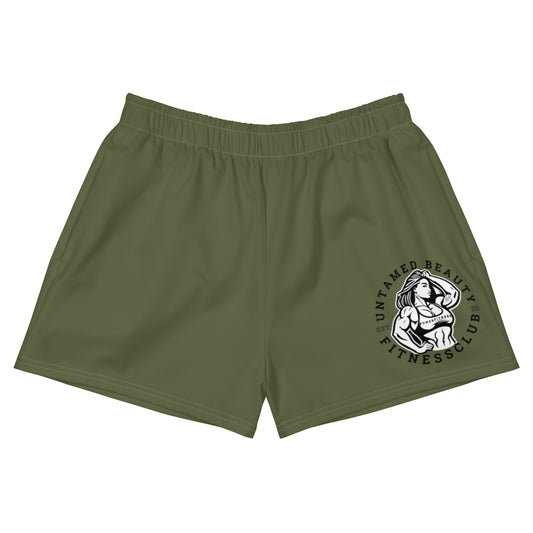 UNTAMED BEAUTY POWER FITNESS CLUB - Women’s Athletic Shorts