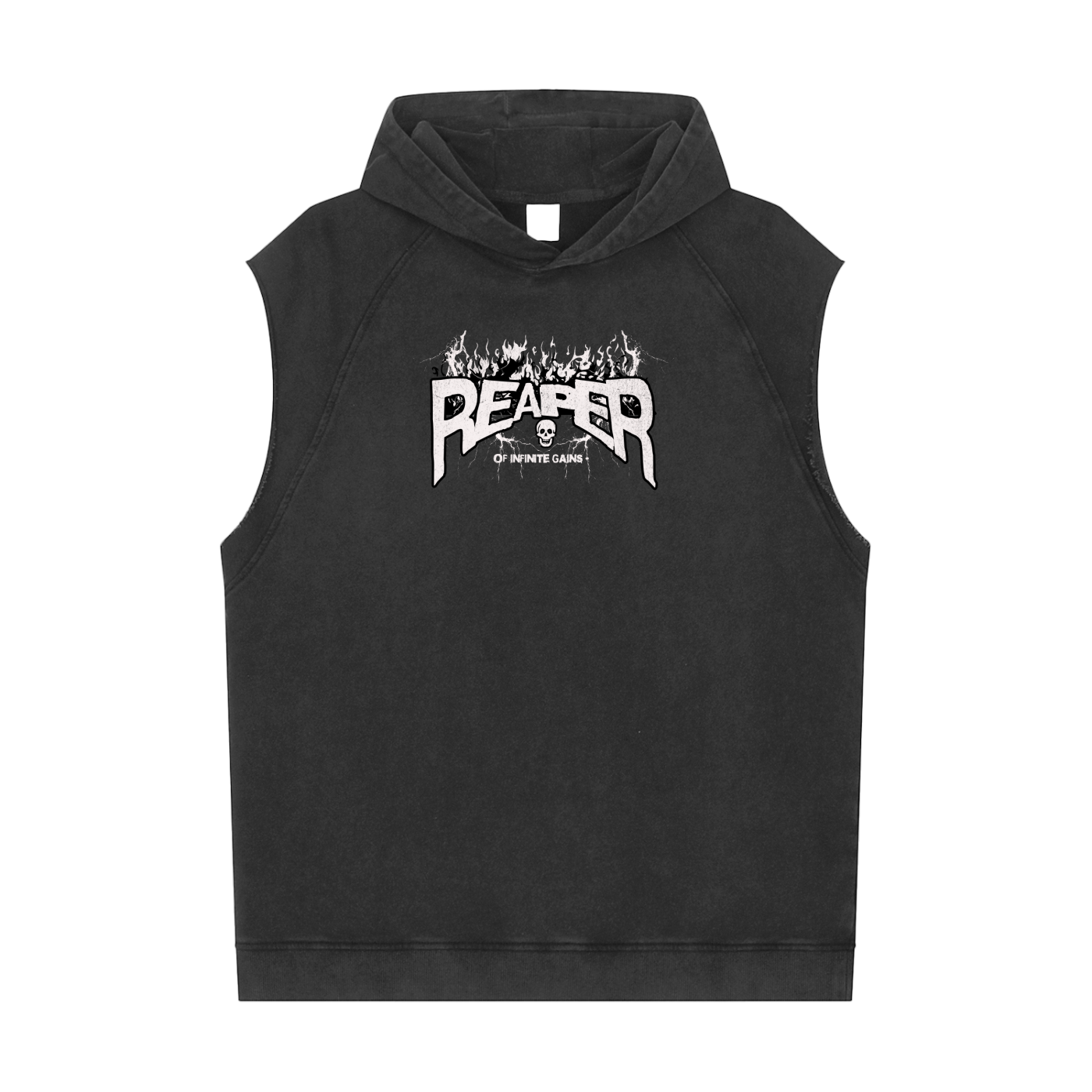 UC- GYM REAPER Men's Snow Washed Sleeveless Hoodie