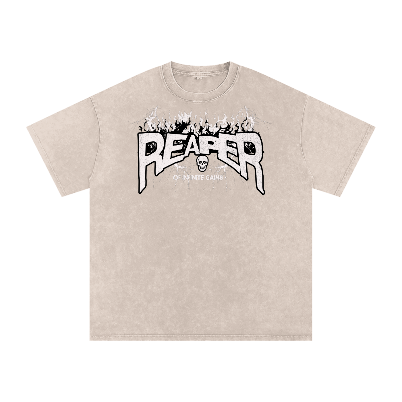 UC GYM REAPER - Mens Acid Wash Oversize T-Shirt
