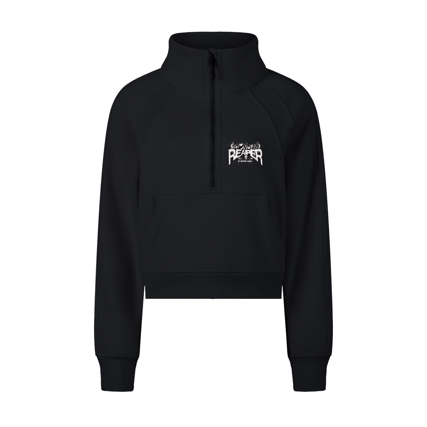 Cropped Half-Zip Sweatshirt