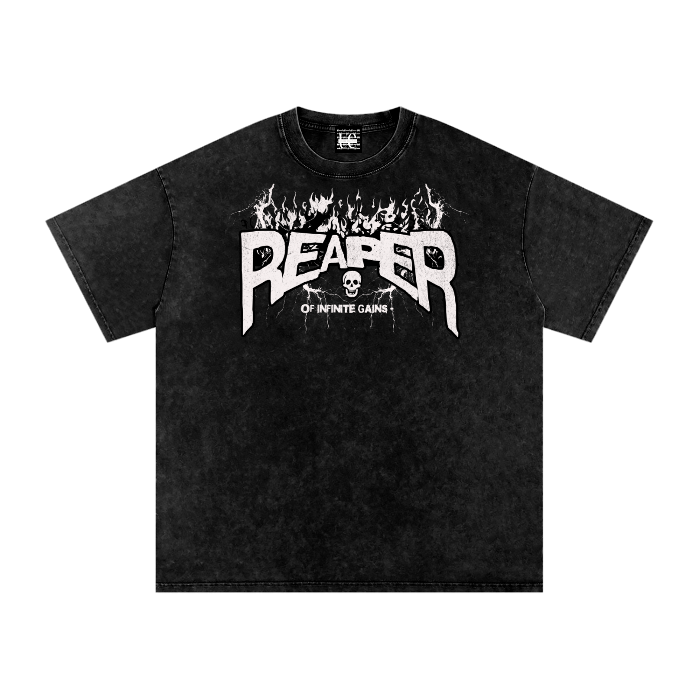 UC GYM REAPER - Mens Acid Wash Oversize T-Shirt